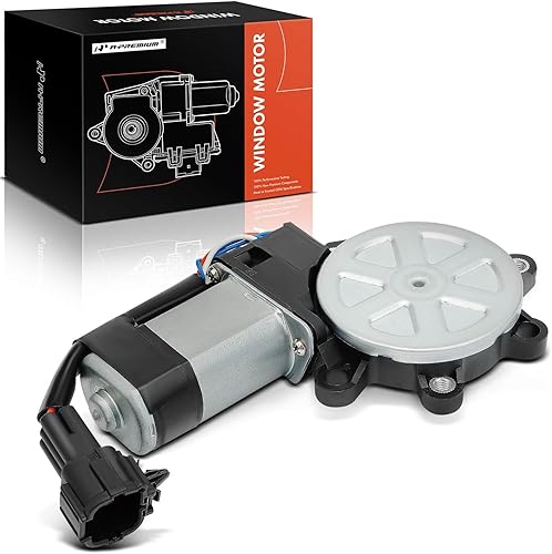 A-Premium Motor de elevación de elevalunas eléctrico delantero izquierdo compatible con Nissan Pathfinder R51 2007-2012, lado del conductor, con