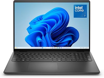Dell 16 Laptop DC16250-16″ FHD+ (1920×1200), Intel Core 7 Series 1, Intel UHD Graphics, 16GB DDR5 RAM, 1TB SSD, Windows 11 Home, Fingerprint Reader, AZERTY Keyboard – Carbon Black