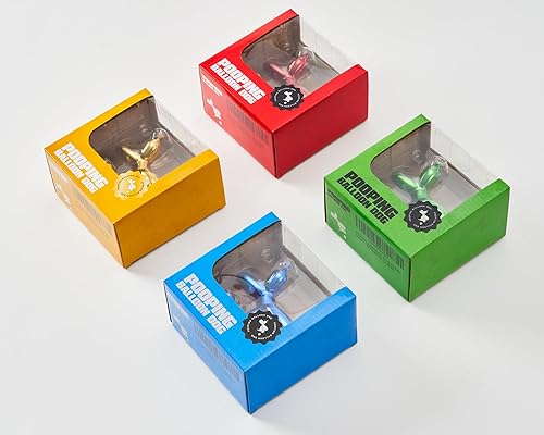 Miniatura 7 de Decoración de estatua de perro con globos, decoración dorada brillante para estante, regalos divertidos de broma de elefante blanco, estatua de