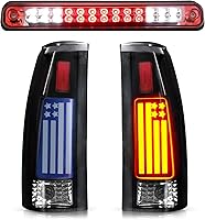 Vista 9 de Conjunto de luz trasera + tercera luz de freno para Chevy GMC C/K 1500 2500 3500 88-99, para Chevy Silverado 94-98, para Blazer 92-94, luces