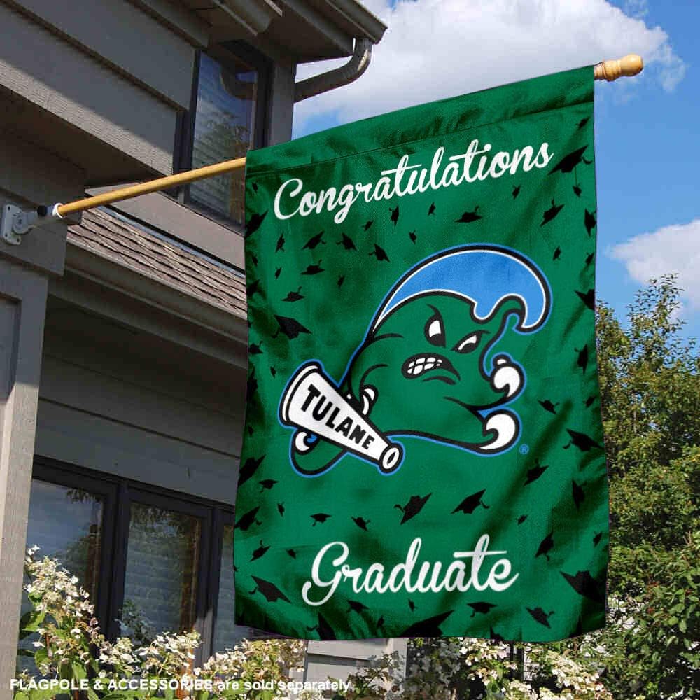 Tulane Green Wave College Graduation Gift Banner Flag