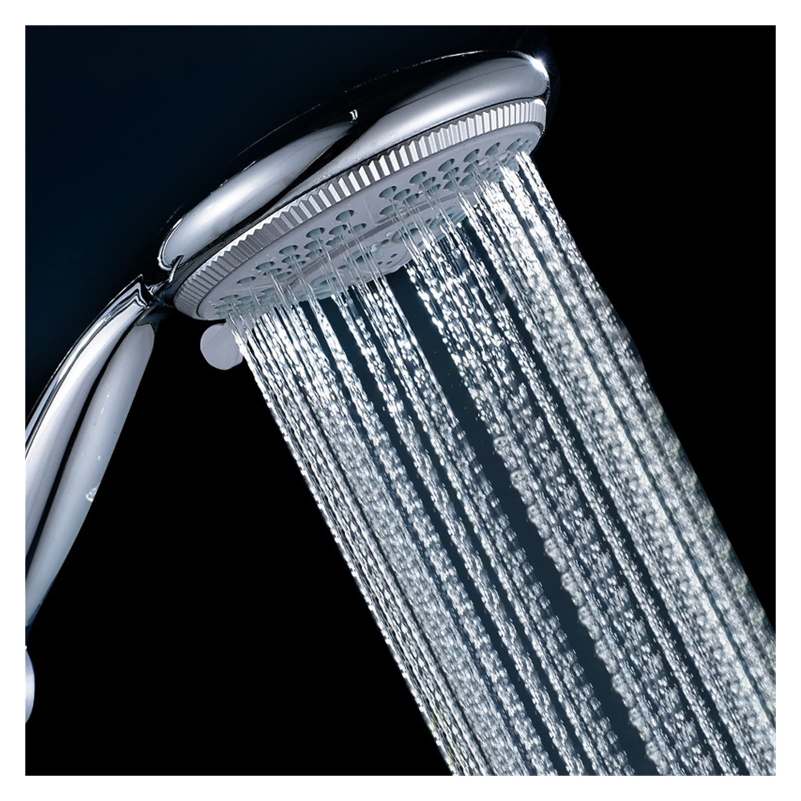 Shower Head Cabezal de Ducha multifunción Grande con Interruptor, Cabezal de Ducha Ajustable de 5 Modos, Boquilla rociadora de Ahorro de Agua de Mano, Accesorio de baño (Gris Claro) Shower
