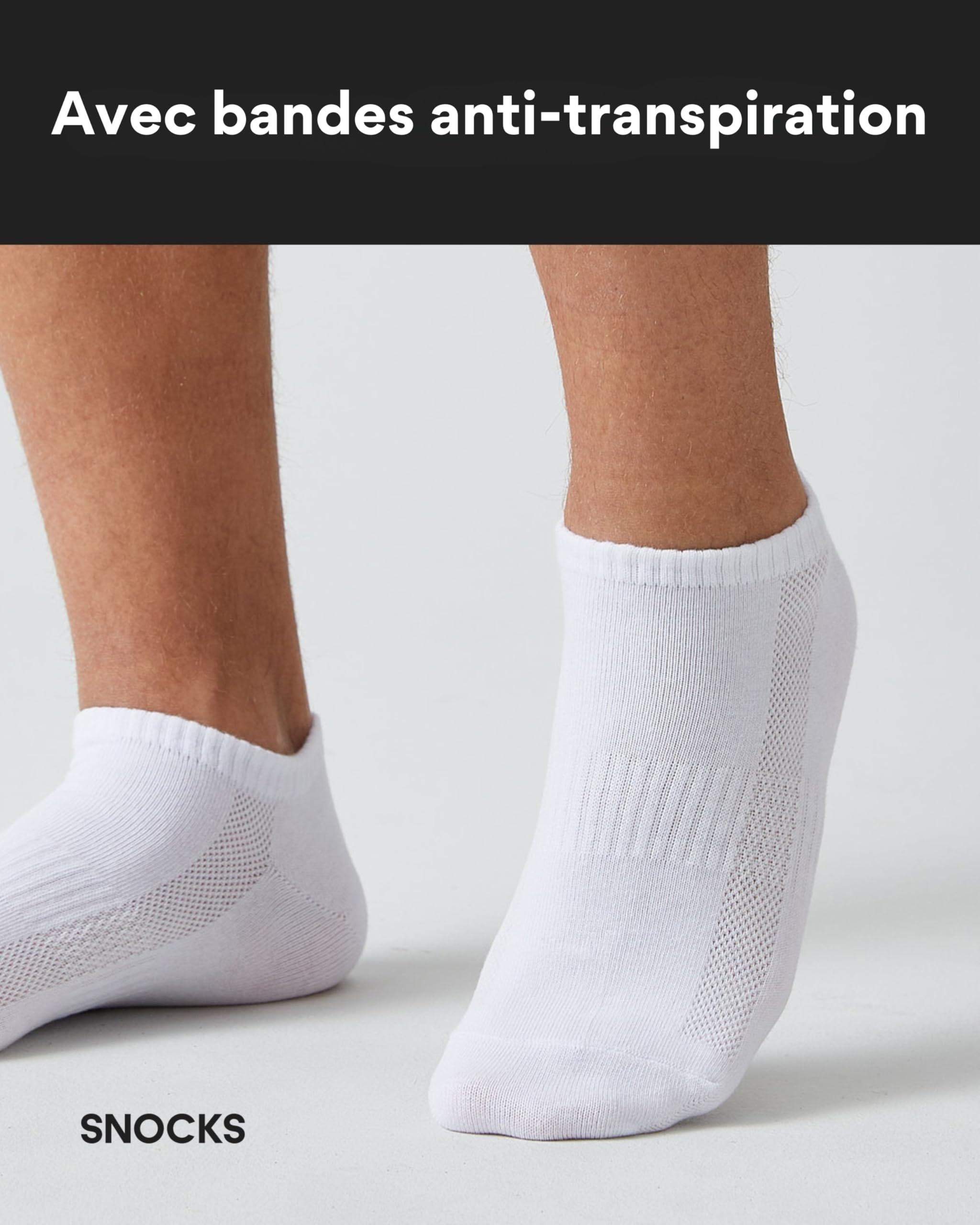 Snocks Chaussettes en Fibre de Bambou - Lot de 6 Socquettes Basses Homme et Femme - Chaussettes Douces et Respirantes Contre la Transpiration Taille 35-50