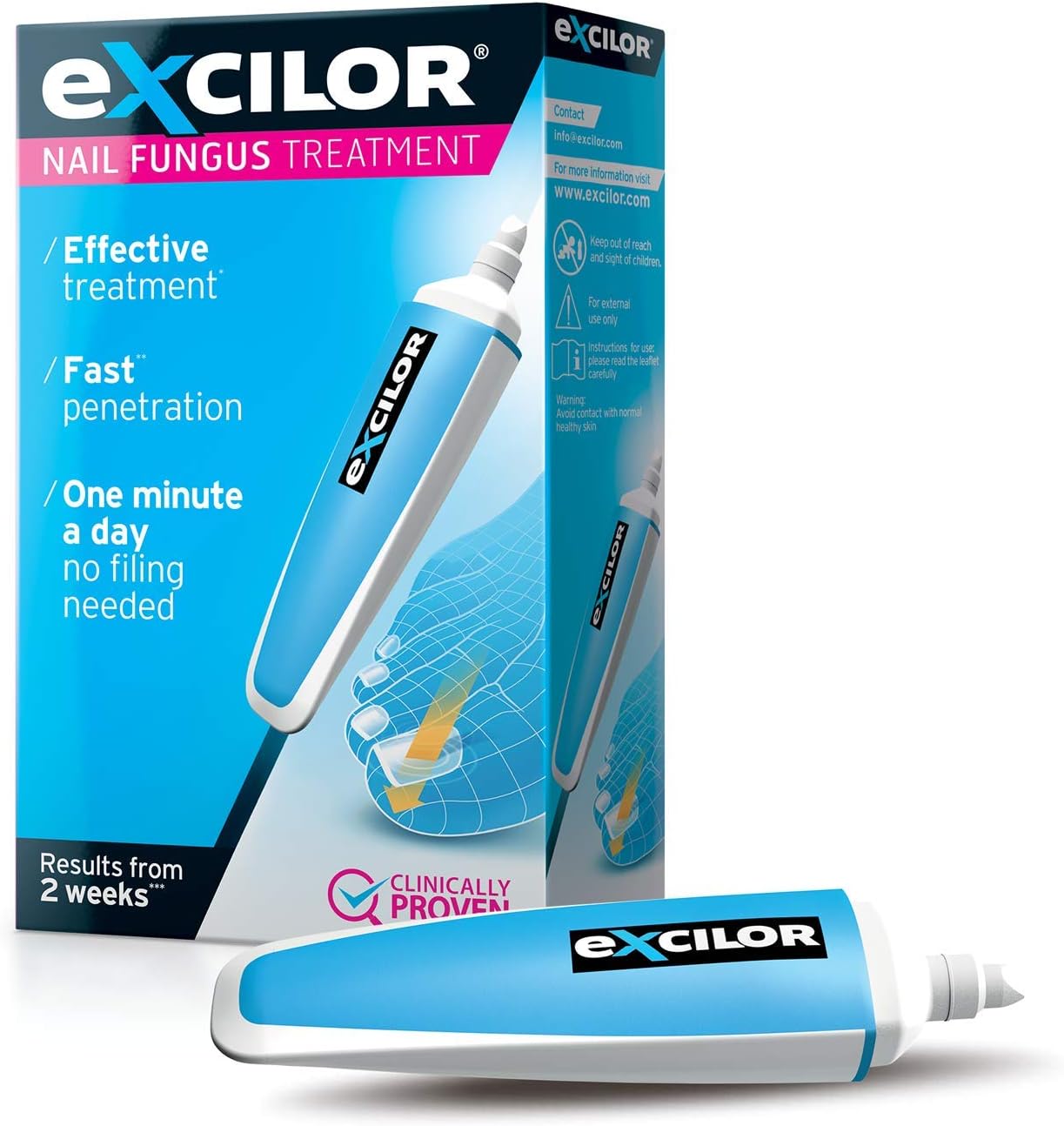 Excilor Nail Fungus Treatment Pen, Anti-Fungal Nail Treatment to Repair, Restore, and Maintain Healthy Fingernails and Toenails