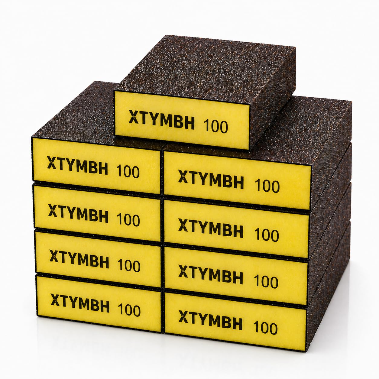 XTYMBH 9 Pcs Sanding Blocks, Wet and Dry Sandpaper Block, 100 Grits Handmade Sandpaper Blocks, Washable and Reusable Sanding Sponge for Wood, Furniture, Metal and Drywall Polishing