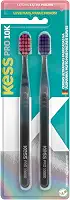 KESS Pack Com 2 Escovas Dentais Pro 10K Extra Macias Preto