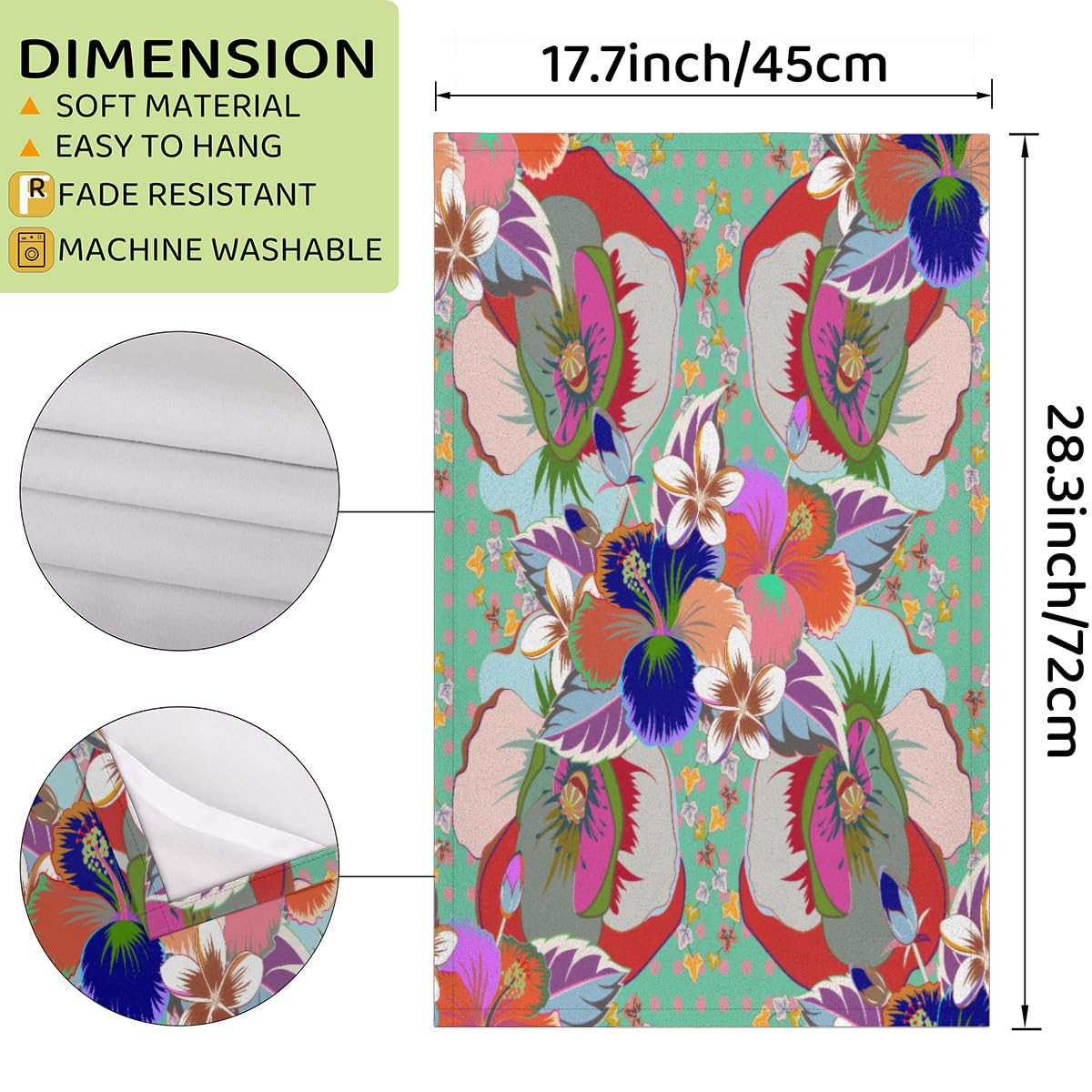 Cottagecore Shiviody Asciugamani Da Cucina Vintage Con Fiori Blu E Bianchi – Strofinacci Decorativi Assorbenti 40x61 Cm, Set Per Cucina E Bagno