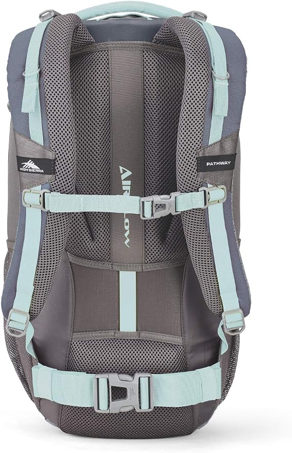 High Sierra Pathway Internal Frame Hiking Backpack, Grey Blue/Mercury/Blue Haze, 30L