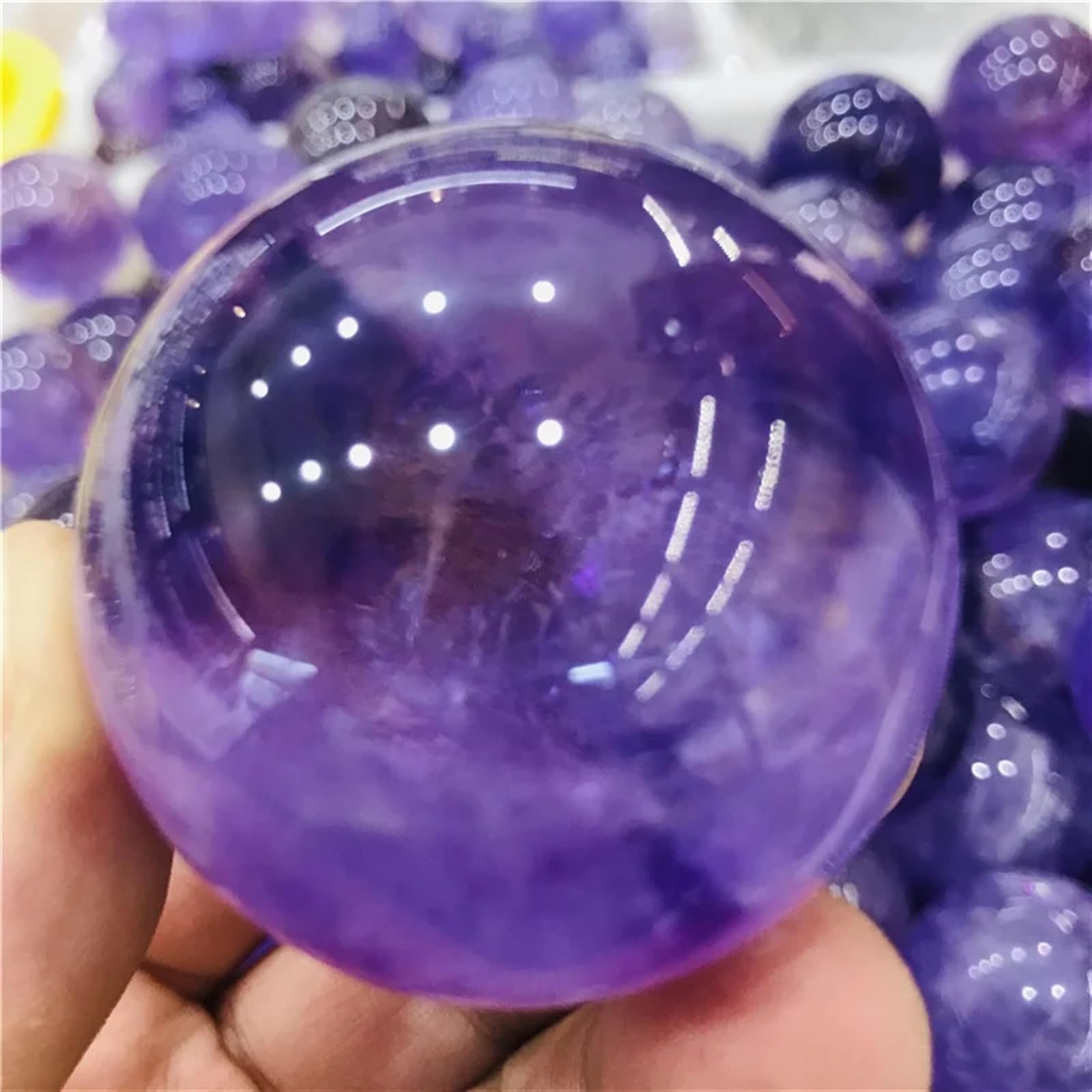 ITCLEYMDZV Crystal Amethyst Ball Stone Home Decoration Decor(4-5cm)