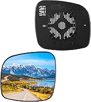 Vista 11 de BDFHYK Vidrio de espejo compatible con Dodge Ram 1500 2500 2009-2018, espejo exterior de vista lateral con placa de respaldo, reemplaza 68050299AA