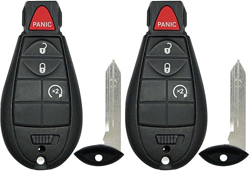 Lote de 2 llaveros de repuesto sin llave compatibles con Jeep Cherokee 2014 - 2021