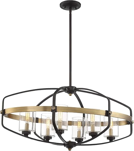 Miniatura 3 de Savoy House 1-8042-6-79 Kirkland Caballete de 6 luces en bronce inglés y latón cálido