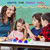 Vista 7 de Campanas de Escritorio, Campanas de Mano Diatónicas Arcoíris para Niños con 17 Libros de Canciones y Tarjetas Musicales Flash, Juguetes