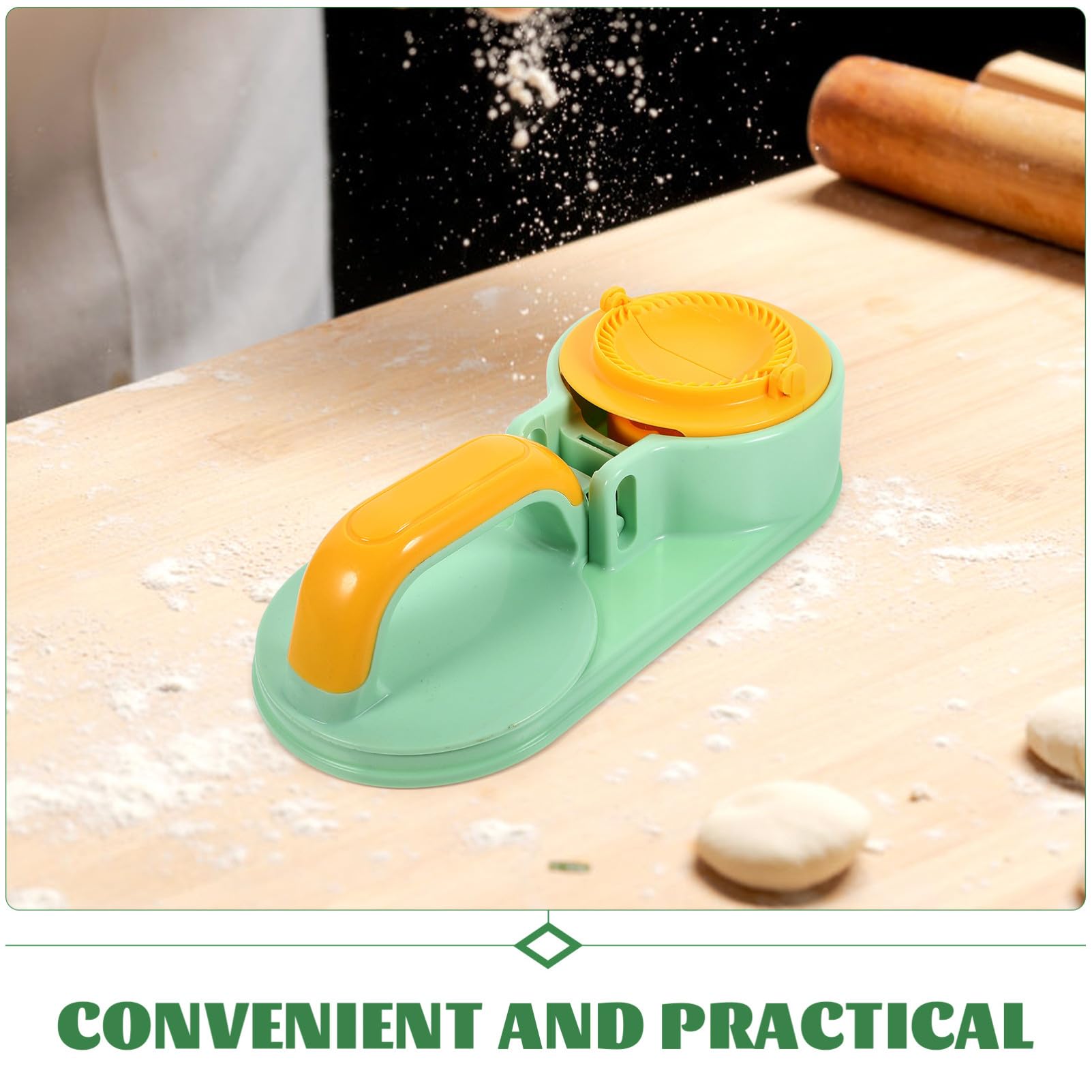 Amosfun 5 Pz produttore di gnocchi perogies venditore pierogi mini portatile siopao set cucina attrezzi cucina tortillero ravioli involucri di gnocchi pratico pressa per gnocchi AbS Green