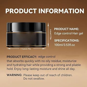 Extra Hold Hair Gel for Womens 100g | Curl Defining Styling Wax Gel with Moisturizing & Thickening Formula, Long-Lasting Natural Finish for Healthy, Sleek & Damage-Reduced Hairstyles