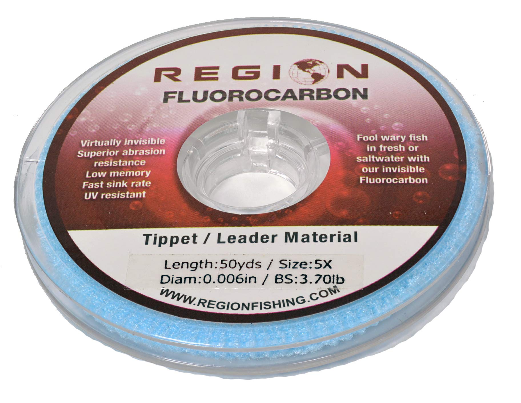 50YD Fluorocarbon Fly Fishing Tippet - Low Visibility - Abrasion Resistant - 7X 6X 5X 4X 3X 2X 1X 0X (5X)