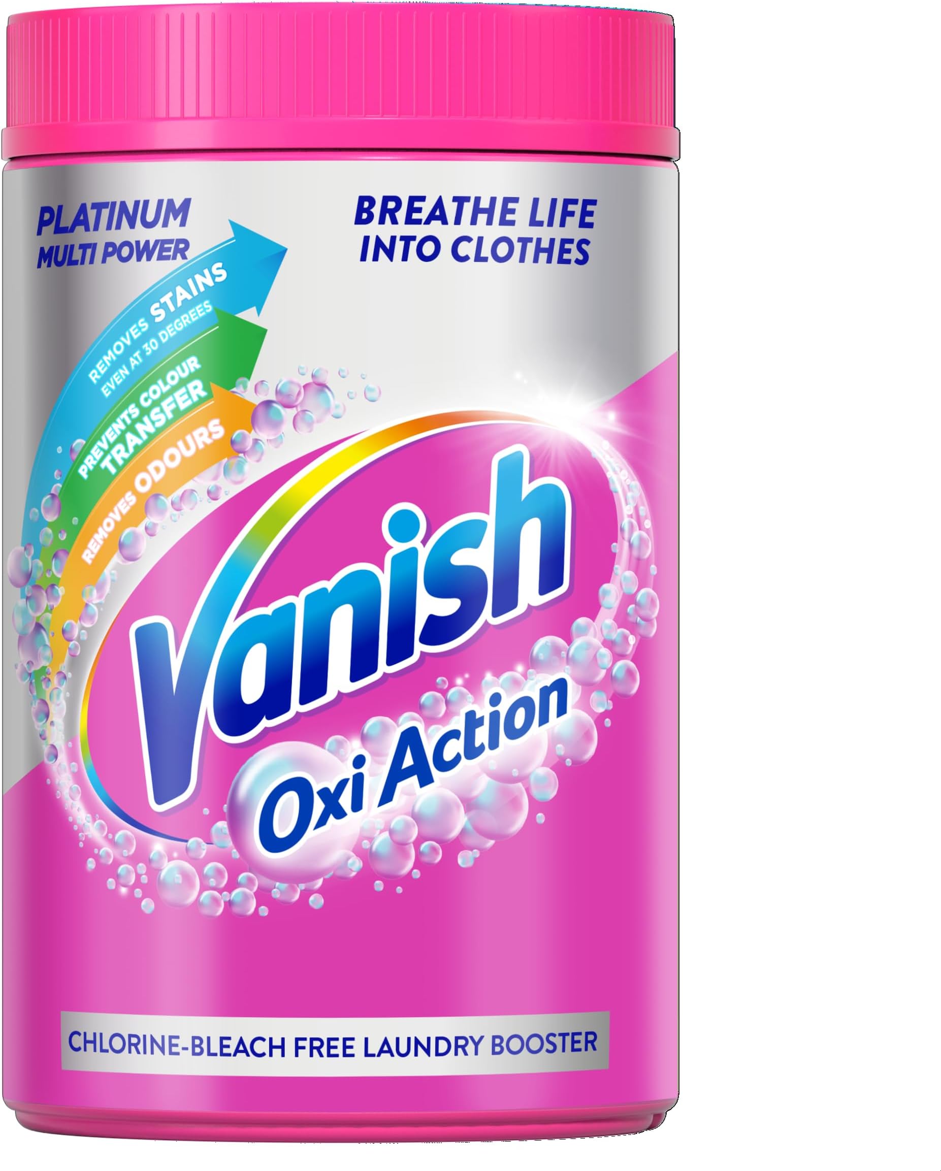 Oxi Action Platinum Multi Power Laundry Booster, 1.57 kg, Pack of 1 | Protects Colours | Removes Odours and Stains Even at 30ยฐC