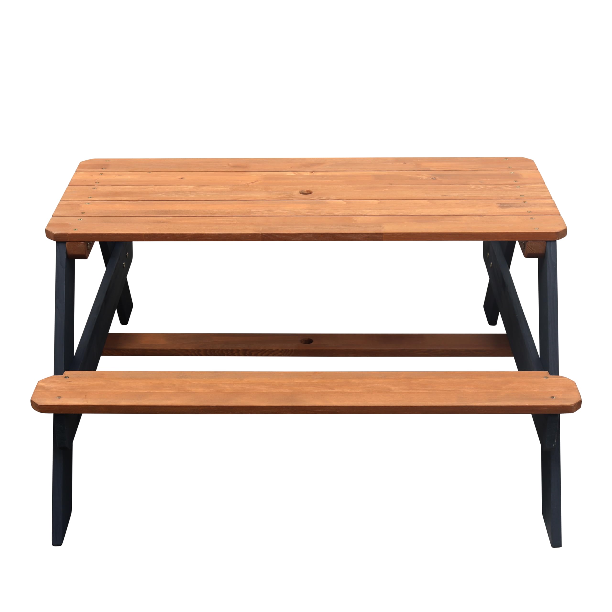 AXI Nick Table Pique Nique avec Parasol Anthracite & Marron | 95 X 97 X 48 Cm - Table De Pique Nique Enfant pour Le Jardin, Table Picnic, Table Picnic Bois