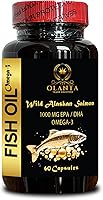 Vista 1 de Aceite de salmón de Alaska Omega-3 cápsulas blandas – 1000 mg de alto EPA DHA, cosechado de forma sostenible, sin aditivos artificiales, sin sabor a