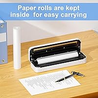 Vista 31 de Phomemo Papel adhesivo térmico blanco de 1.969 in, compatible con Phomemo M02/M02S/M02 PRO/M04S/M04AS Mini impresora térmica, texto negro, 3 rollos