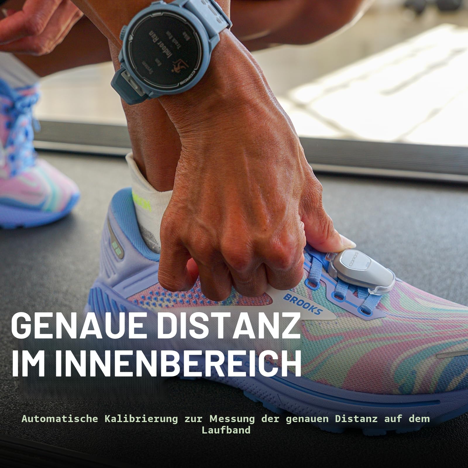 COROS POD 2, Uhrensensor-Zubehör, Präzise Distanzmessung in der Halle und auf dem Laufband, Empfindlichere Echtzeit-Pace, Verbessert GPS-Daten, Clip an Schuhen oder Armband, nur für COROS-Uhren