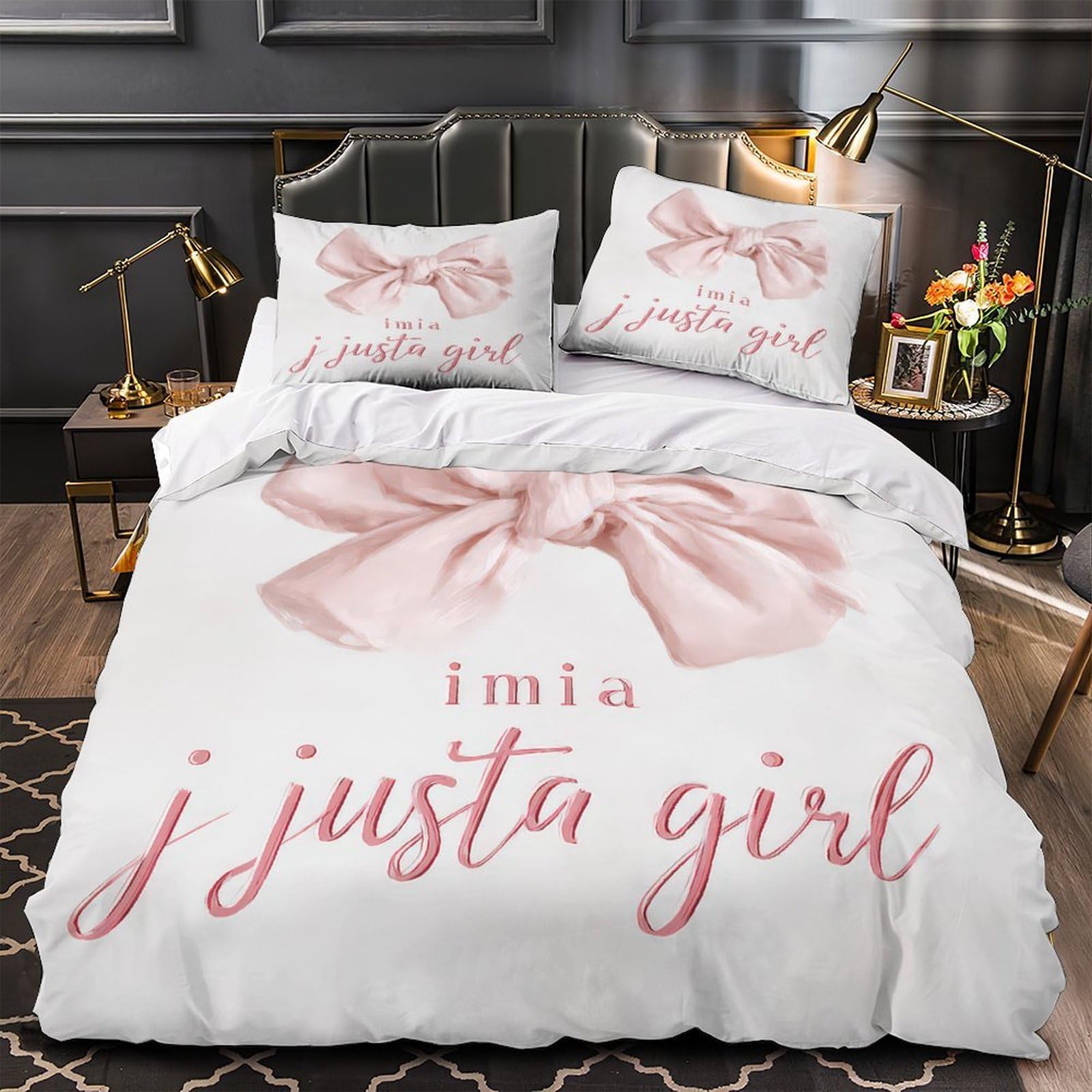 Housse de couette pivoine hypoallergénique et ultra douce avec fermeture éclair