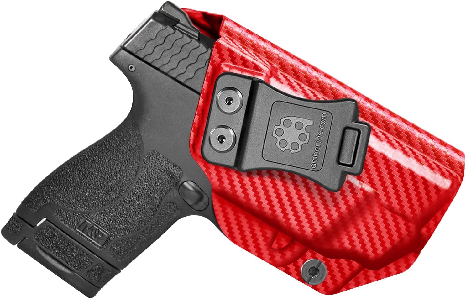 Amberide IWB Kydex Holster for Smith & Wesson M&P Shield M2.0 9mm/.40 with Crimson Trace Laser, Concealed Carry, Adjustable Cant, Posi-Click Retention, Made in USA
