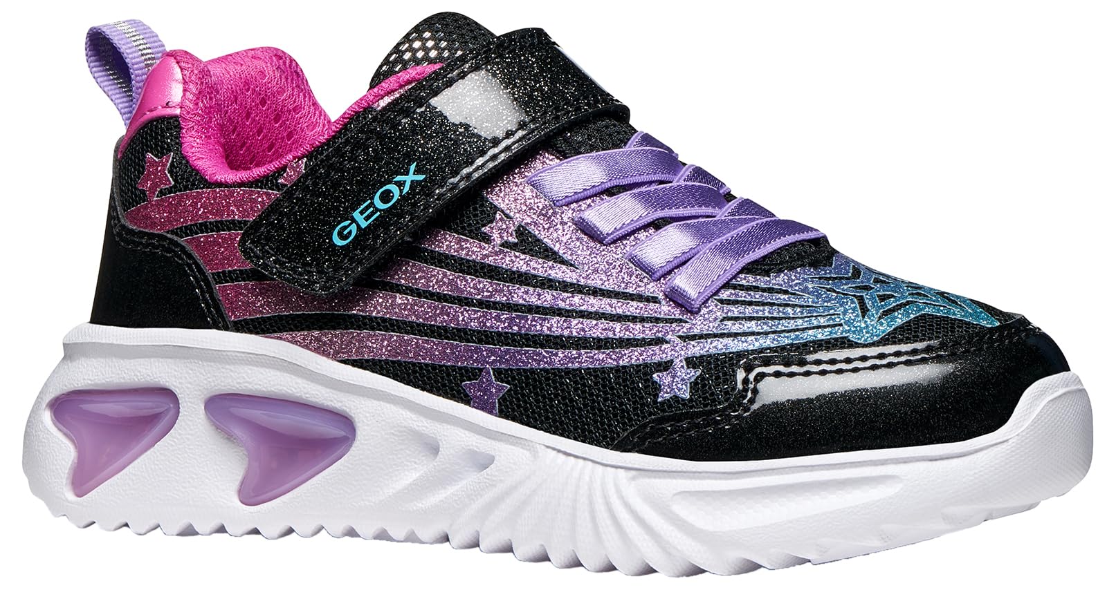 Geox Junior J Assister Girl Sneakers Black/Fuchsia 34_EU