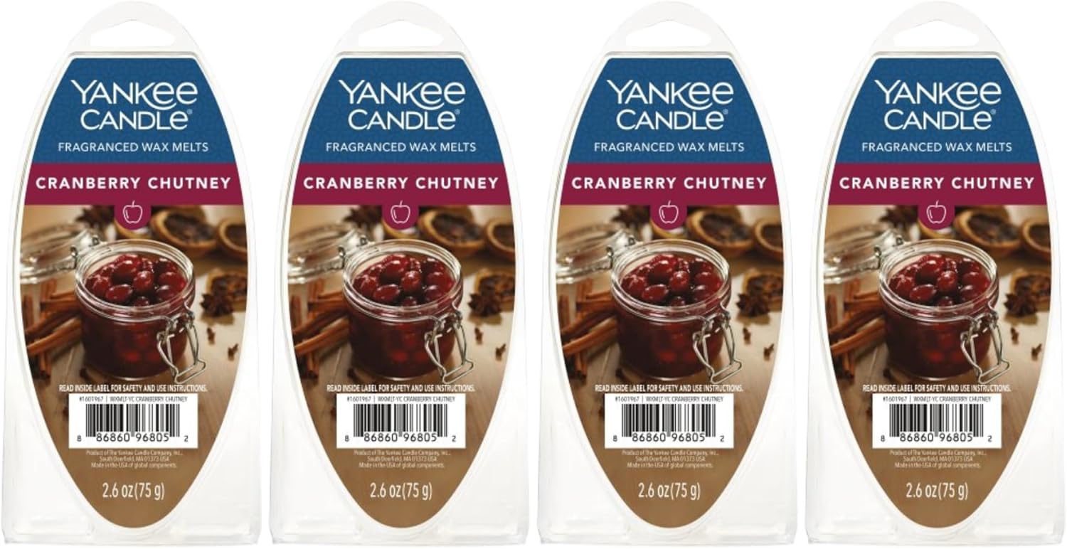 Yankee Candle Fragranced Wax Melts (Cranberry Chutney, Pack of 6)