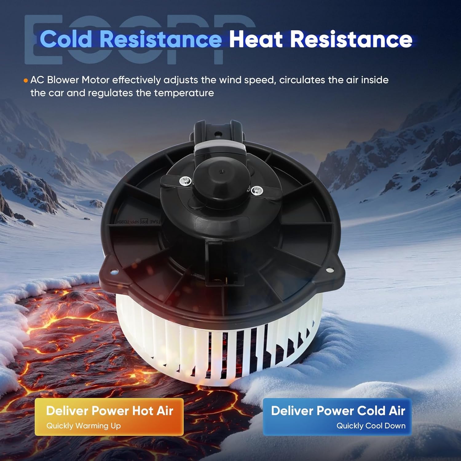 ECCPP AC Blower Motor Fit for Toyota 2003-2008 Corolla, 2003-2008 Toyota Matrix, OE Replaces - 8710302370, TO3126102, 87103-02070 w/Fan Cage 700057 HVAC Blower Motor Blower Fan Assembly