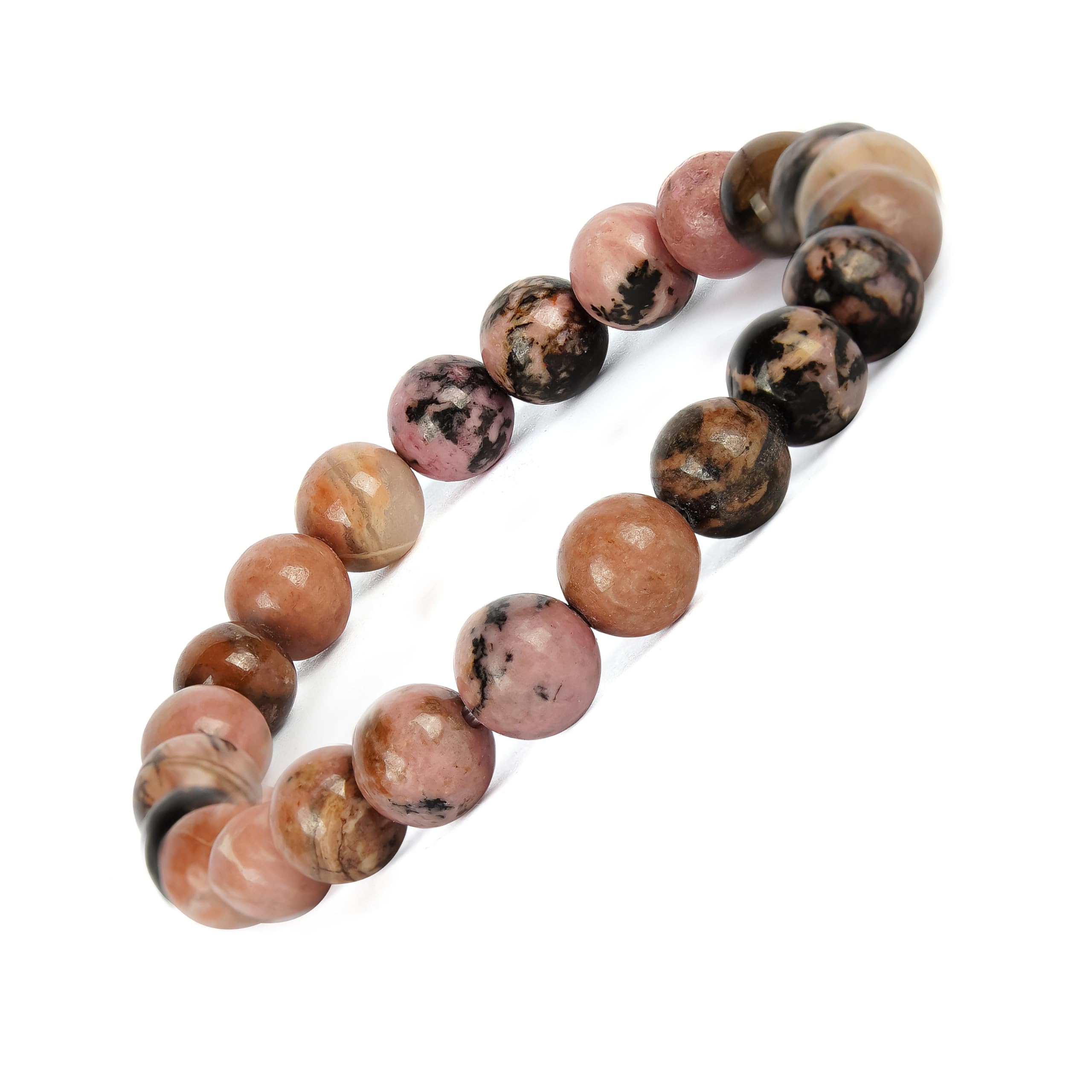 GEMSMANTRA Natural Feng Shui Rhodonite Bracelet for Emotional Healing | Lab Certified 8mm Round Cut Gemstone Beads | Unisex Reiki Crystal Divine Stone Stretchable Elastic Bracelet for Gifting (B0CJ4VGGTH) Amazon Price History, Amazon Price Tracker