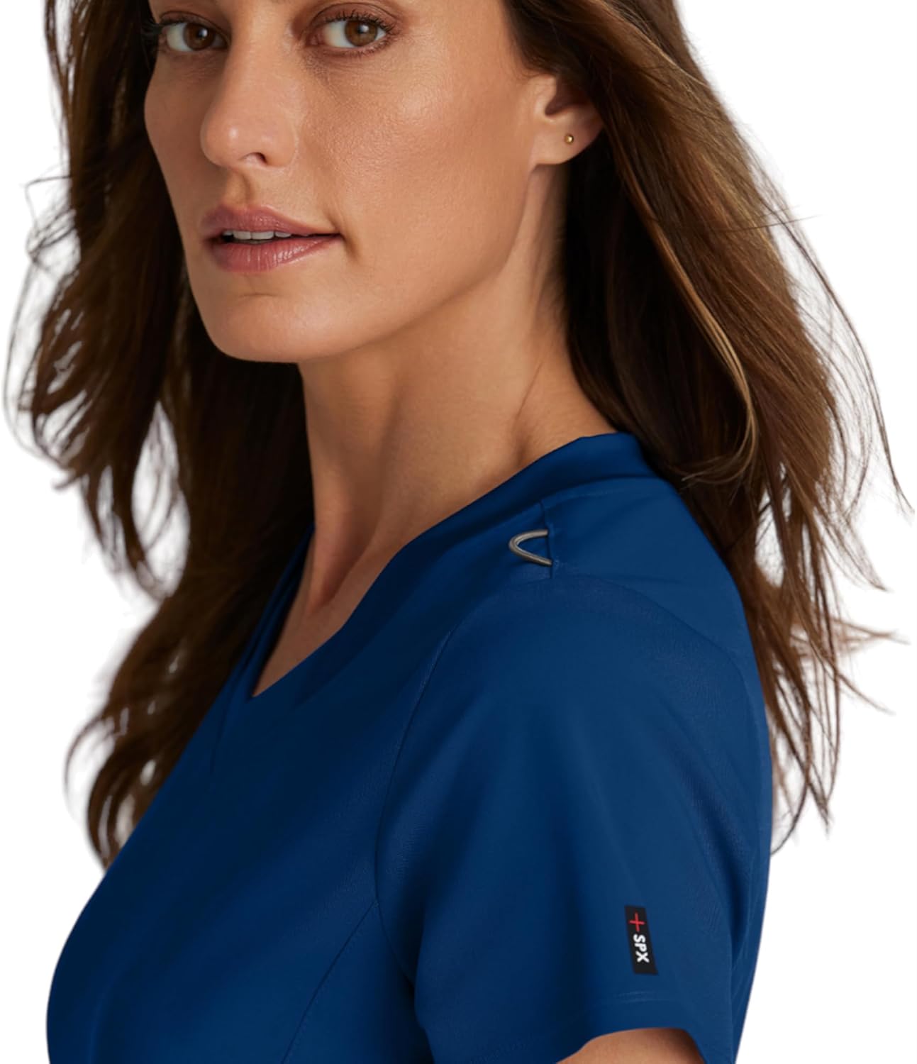 BARCO Grey's Anatomy Spandex Stretch Direct - Bolt Scrub Top for Women, V-Neck Women's Scrub Top - Image 2