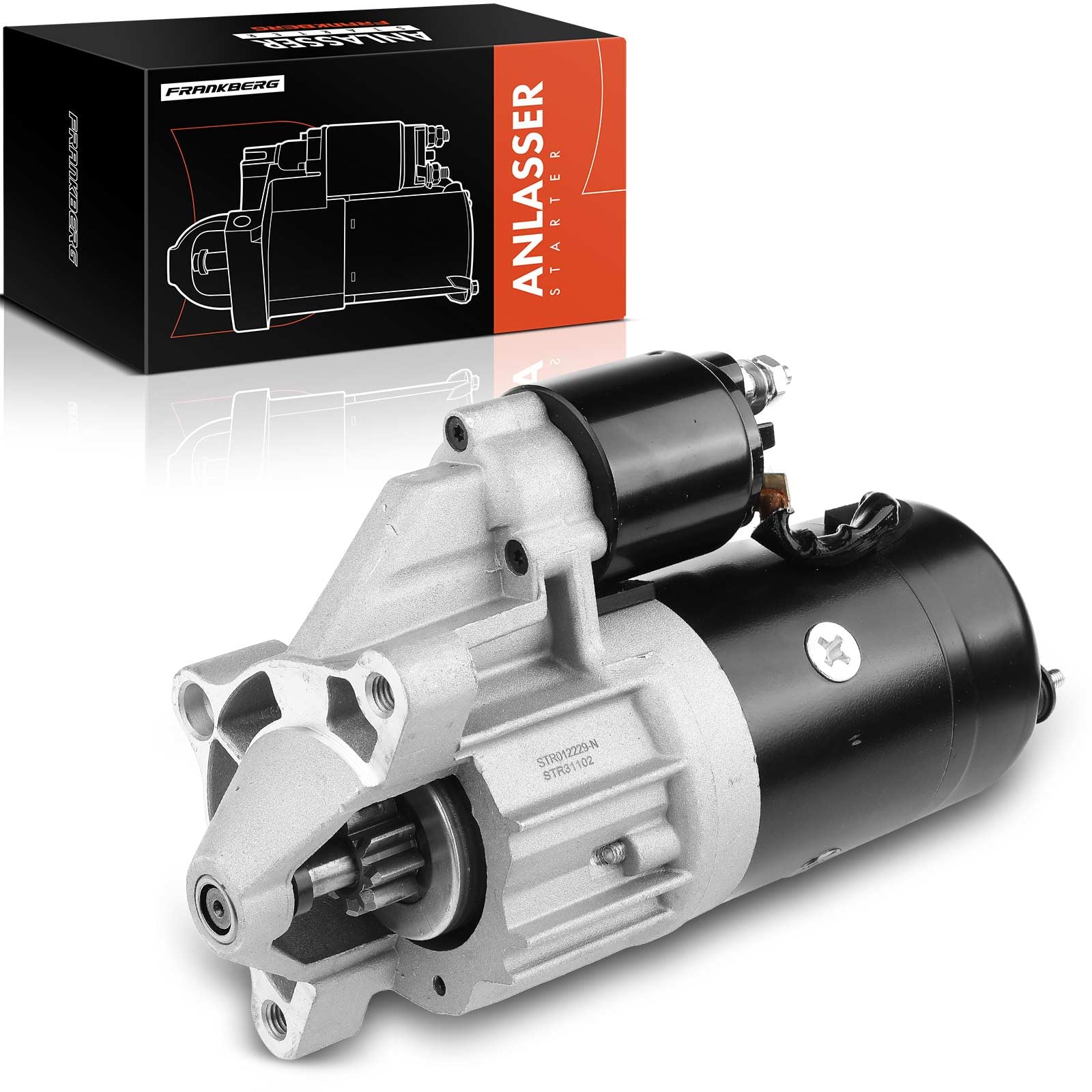Frankberg Motor de arranque para automóvil Diesel 2,2 KW/12 V/9 dientes