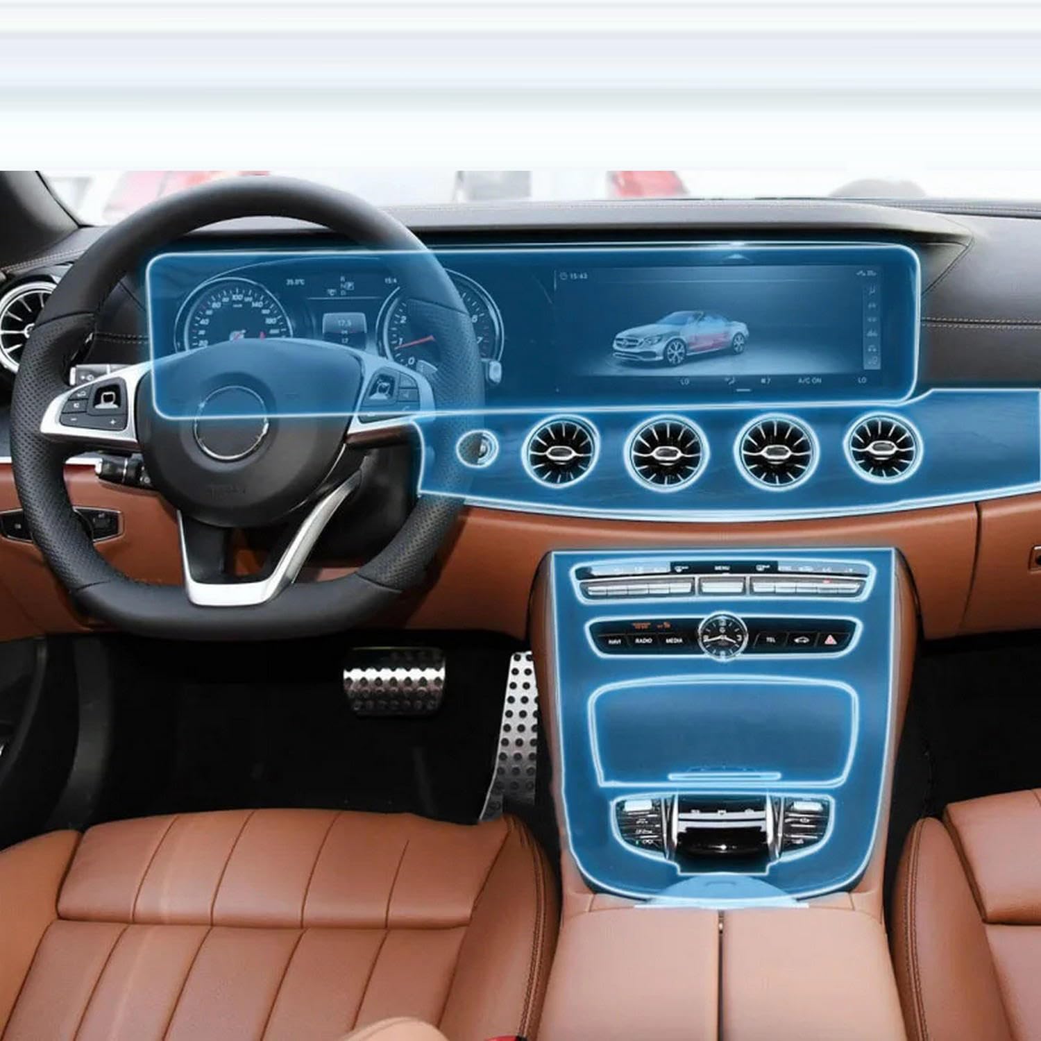 Film de protection TPU intérieur de voiture Mercedes Benz E-Class W213