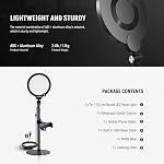 NEEWER Basics 7" Luminaire de bureau pour enregistrement vidéo, 10W Éclairage de la clé plein écran avec support / support de téléphone / tenue de nettoyage pour iPhone Conférence vidéo sur ordinateur portable Vlog Live Streaming, R06