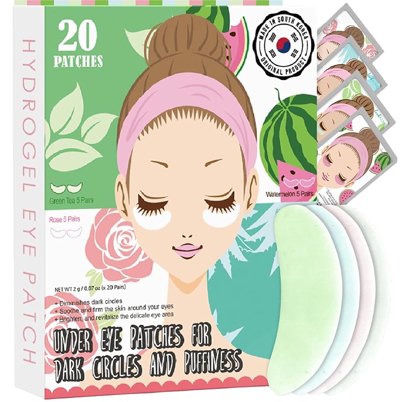 Adesivos em Gel para a Região dos Olhos LOOKATME com Cafeína, Colágeno e Hidrogel, 20 Pares