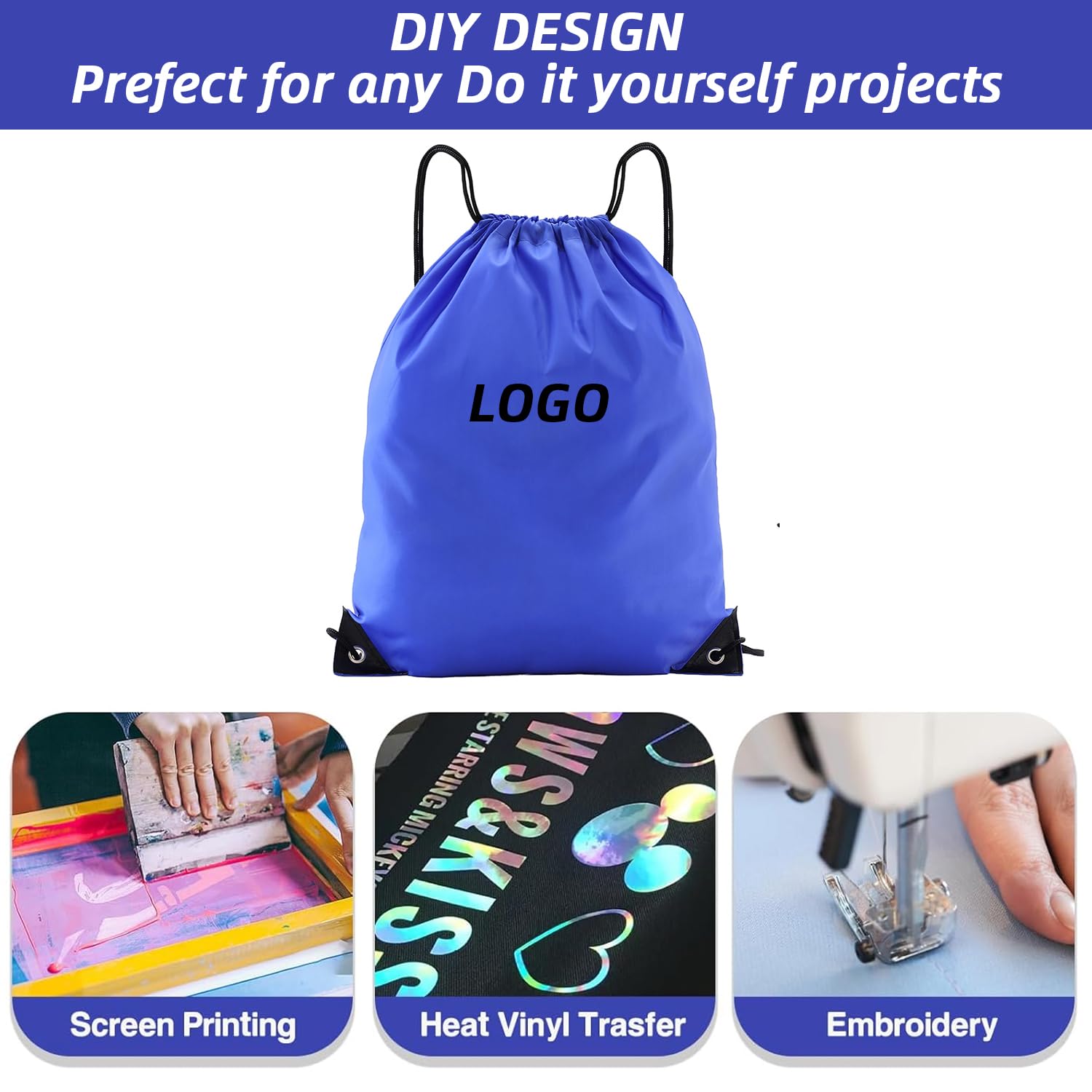 Bolsa multifuncional con cordón, opciones coloridas, esencial para viajes al gimnasio, materiales de nailon