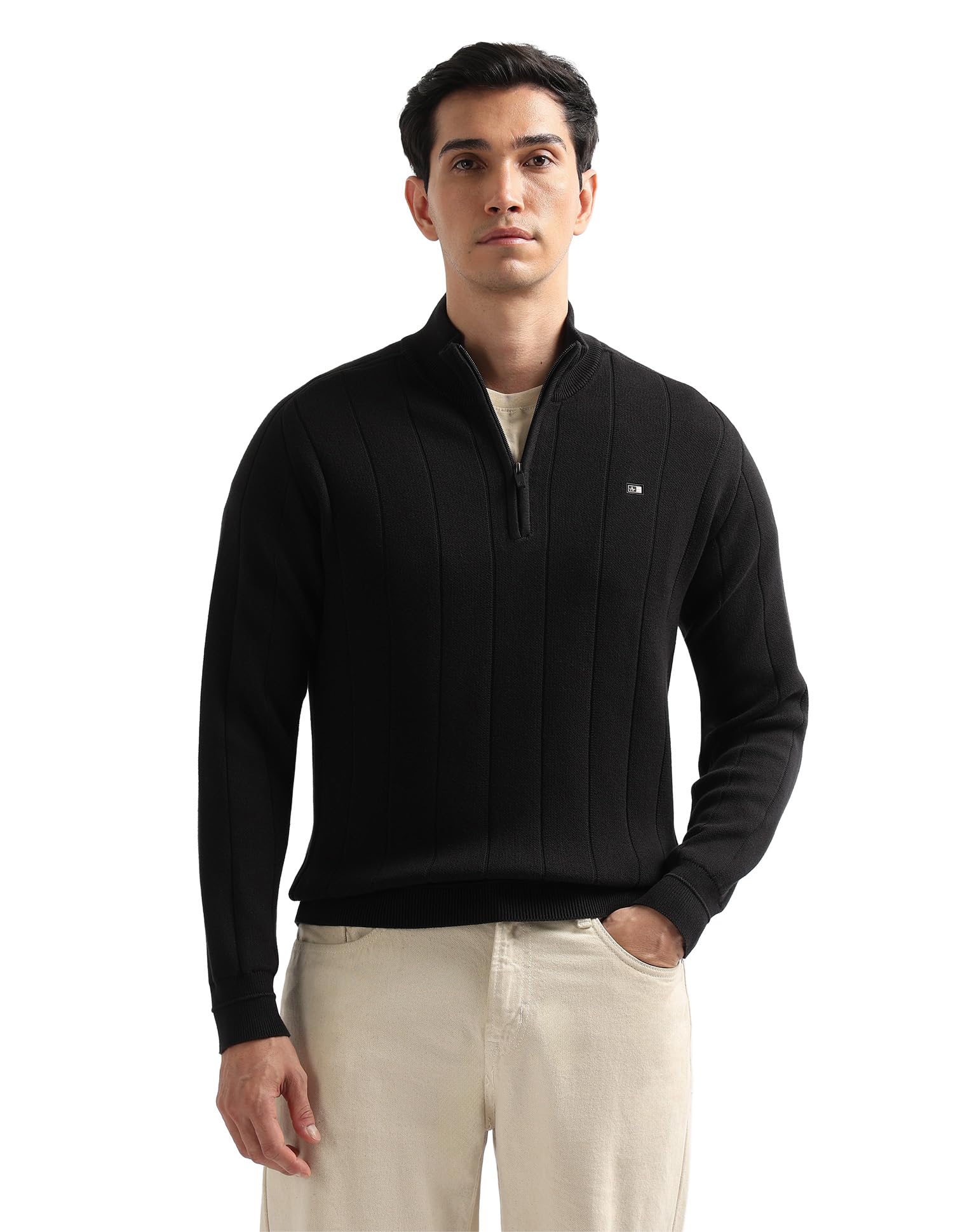 arrow sports Arrow Sport Men's Vertical Striped Patterned Knit Regular fit Sweater-picture-25