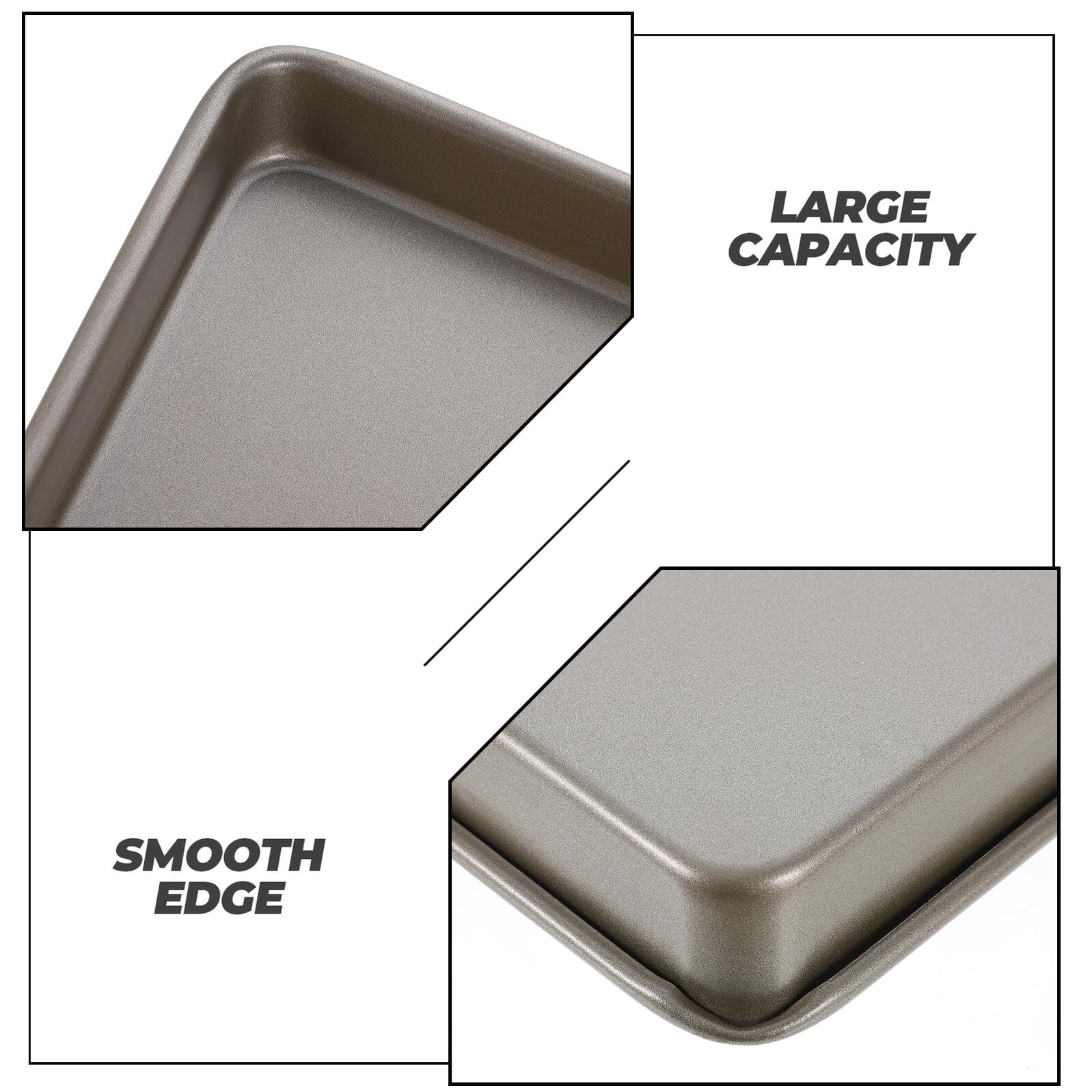 Bandeja para Hornear de Acero al Carbono Dorada Antiadherente Multiusos para Pizza Pasteles y Cocina Profesional Horno Doméstico y Restaurante