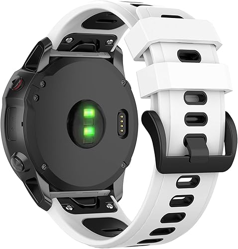 Vista 31 de Compatible con Garmin Fenix 6X Sapphire Band para mujeres y hombres, bandas de repuesto de silicona Quickfit de 0.86 pulgadas (1.024 in), correas