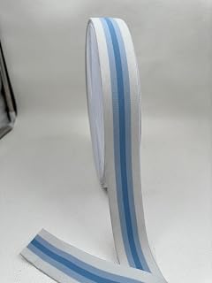 4 cm çizgili dokuma lastik-5 metre (beyaz-mavi)