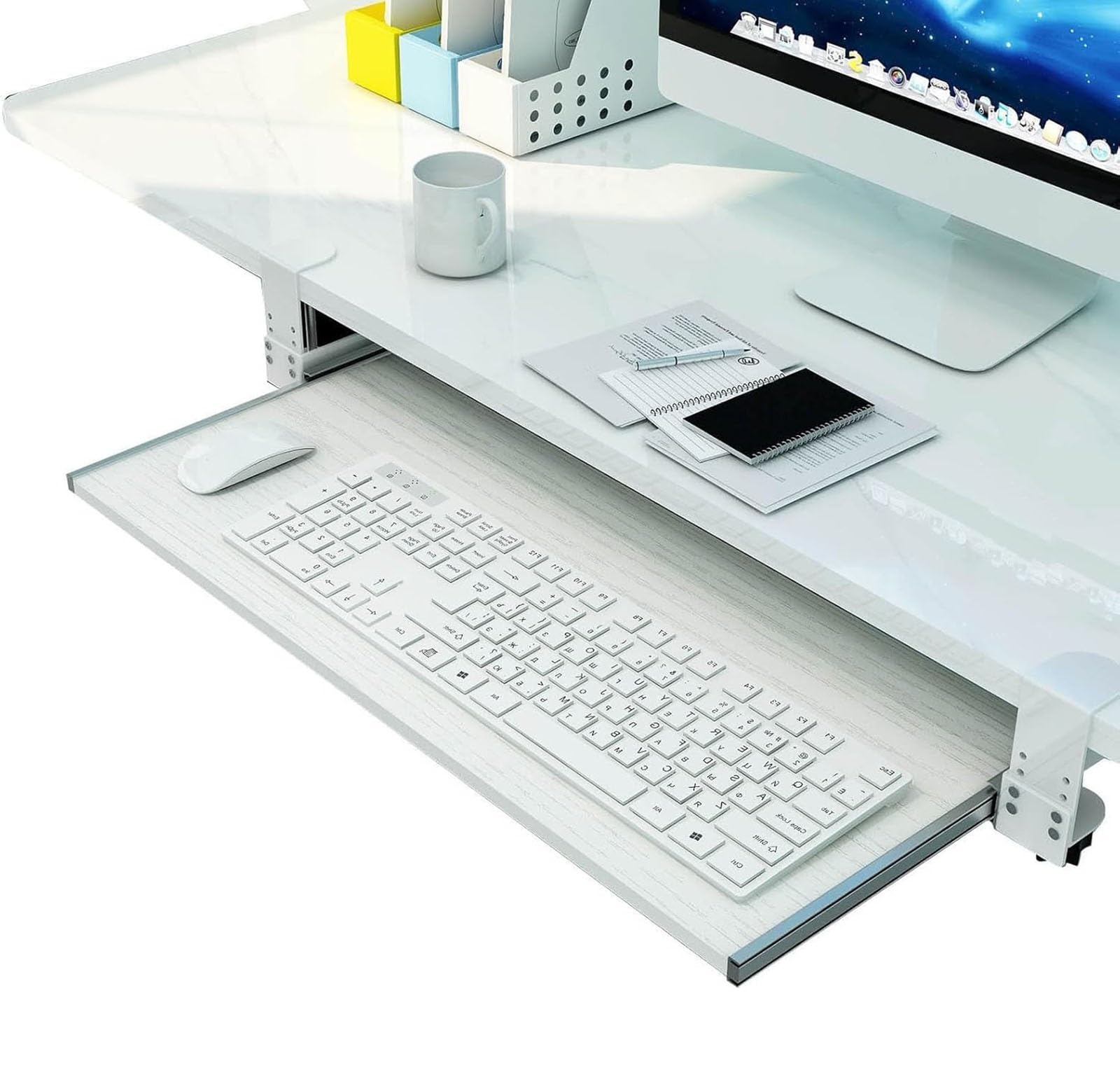 para Teclado Debajo del EscritorioAadjustable para Teclado y Ratón de Ordenador ómica Deslizante para Ratón y Teclado Extensor de Escritorio de Ordenador para Estudio en