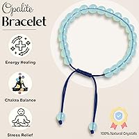 Vista 520 de Amazing Gemstone Crystal Bracelet for Women Men's Gifts - Protection Healing Crystal Bracelet - 8mm Gemstone Beaded Adjustable Bracelet Pulseras