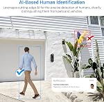 1080p Wireless Doorbell Camera Without Receiver, AI Human Detection, 2-Way Audio, Night Vision, Cloud Storage (Sold Separately), Real-Time Alerts, Battery-Powered, 2.4Ghz Wi-Fi Olny (Black)