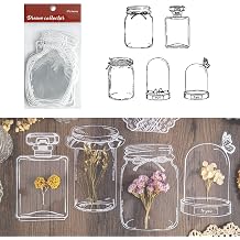 Transparent Flower Bookmark, Bookmarks for Women, Dried Flower Bookmark Kit, Book Marks for Reading, Handmade Drift Bottle Glassware Craft Stickers