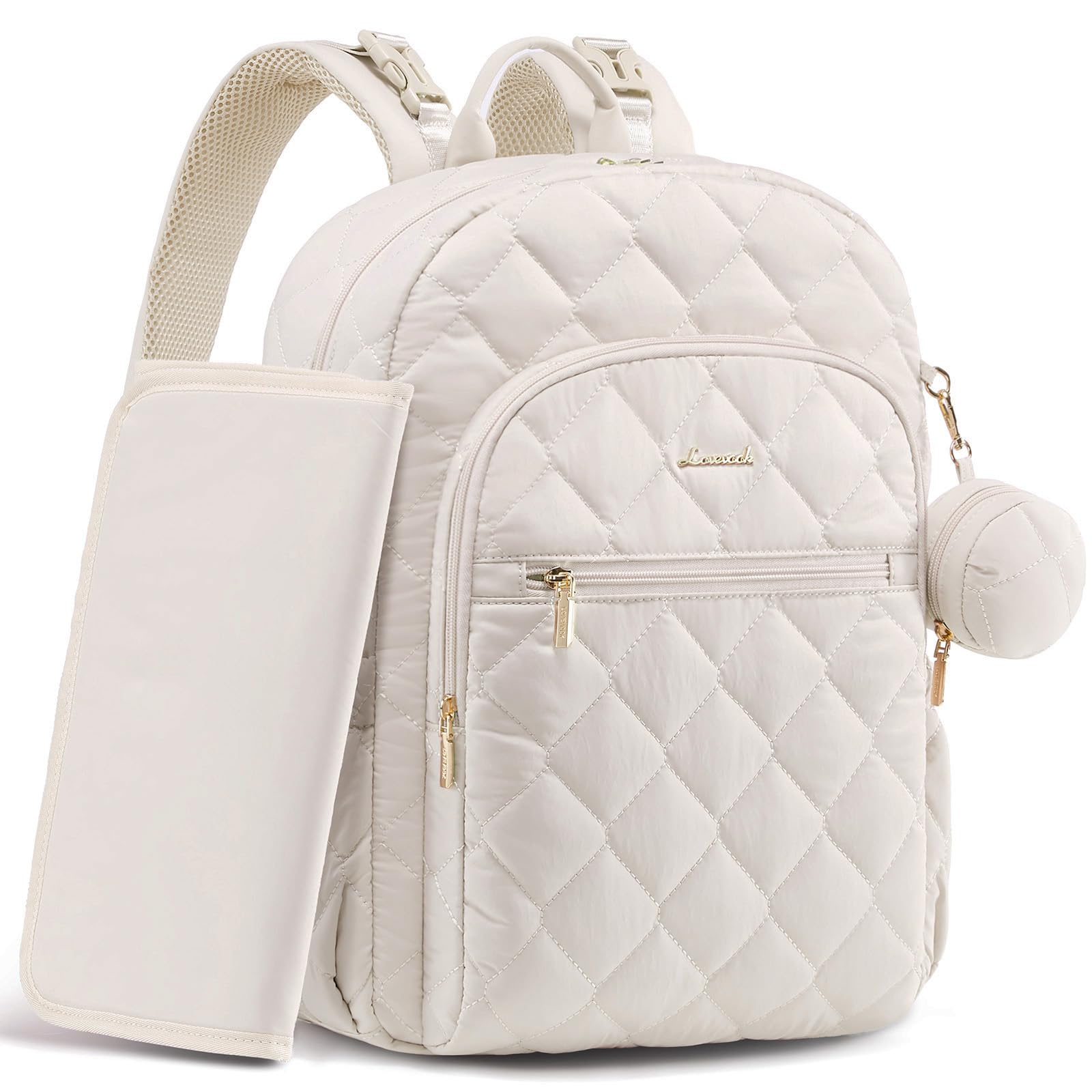 Amazon.com: LOVEVOOK Diaper Bag Backpack,Puffer Quilted Baby  display picture 1