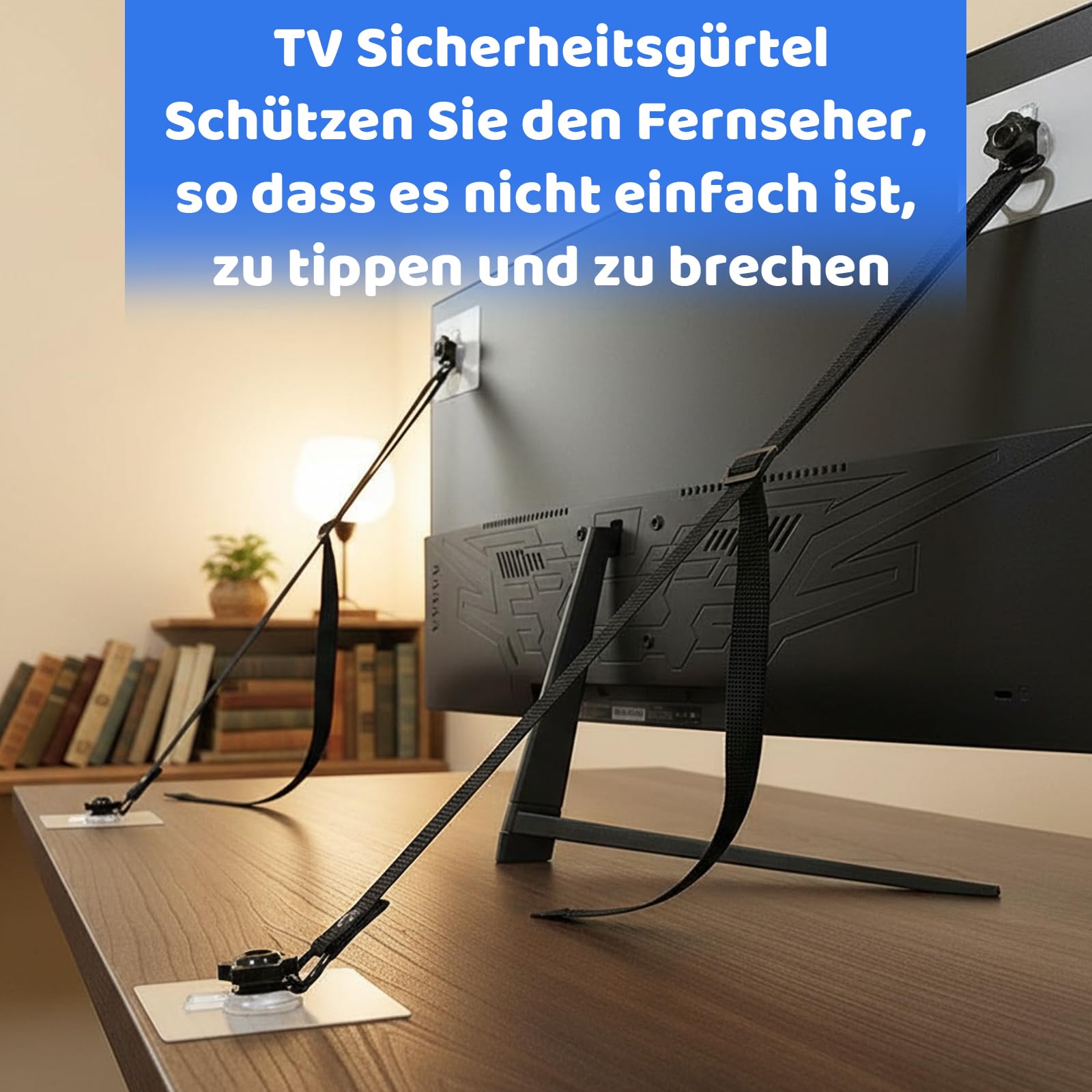 1 Set Kippsicherung MöBel, Herdschutzgitter Kinder, Kippsicherung Schrank, Baby Sicherung, Kippsicherung FüR Fernseher, Einstellbar Fernseher Kipp Sicherung FüR Kinder- Und Babyschutz, Kein Bohren