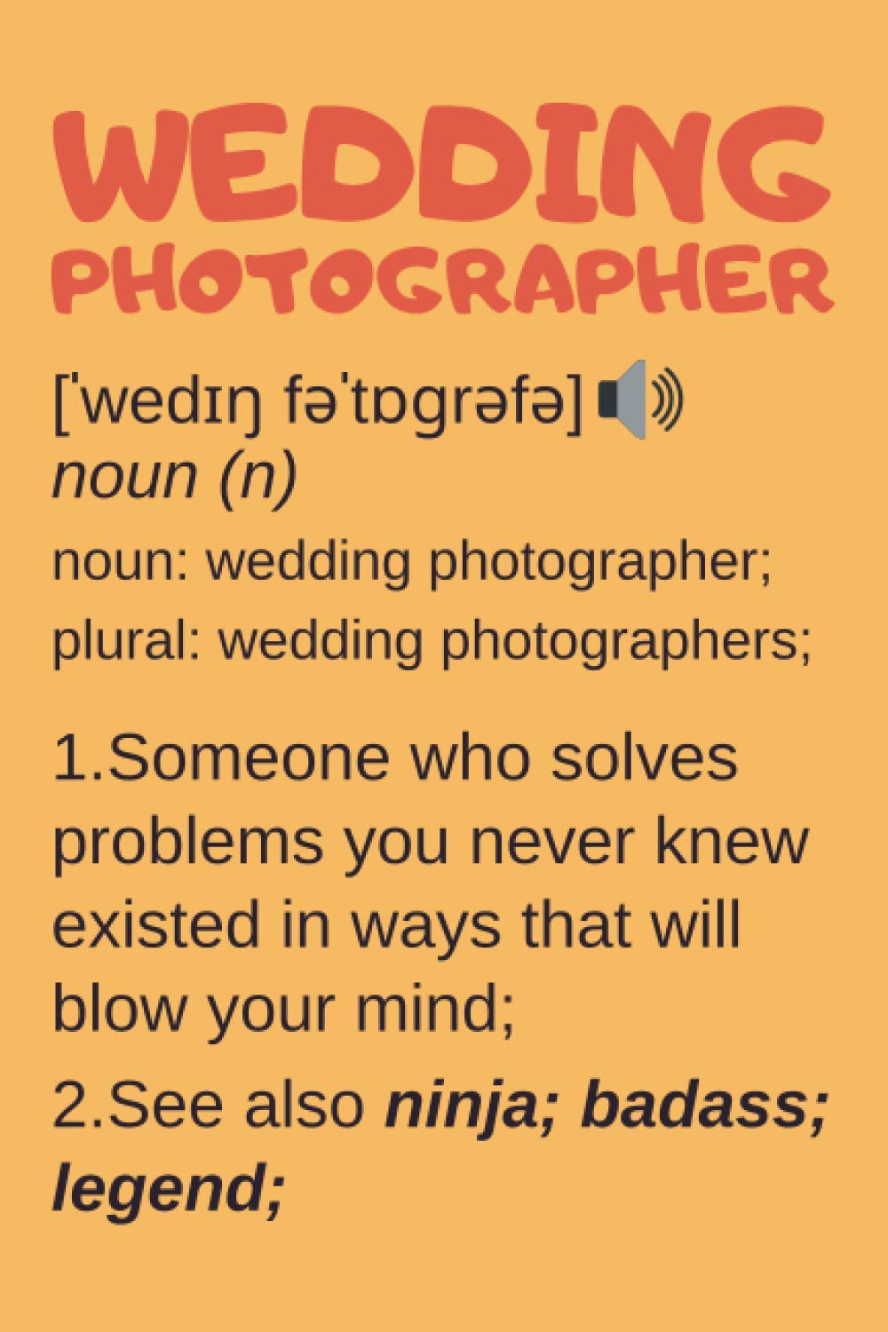 Wedding Photographer Gifts: Lined Notebook Journal Diary Paper Blank, an Appreciation Gift for Wedding Photographer to Write in (Volume 5)