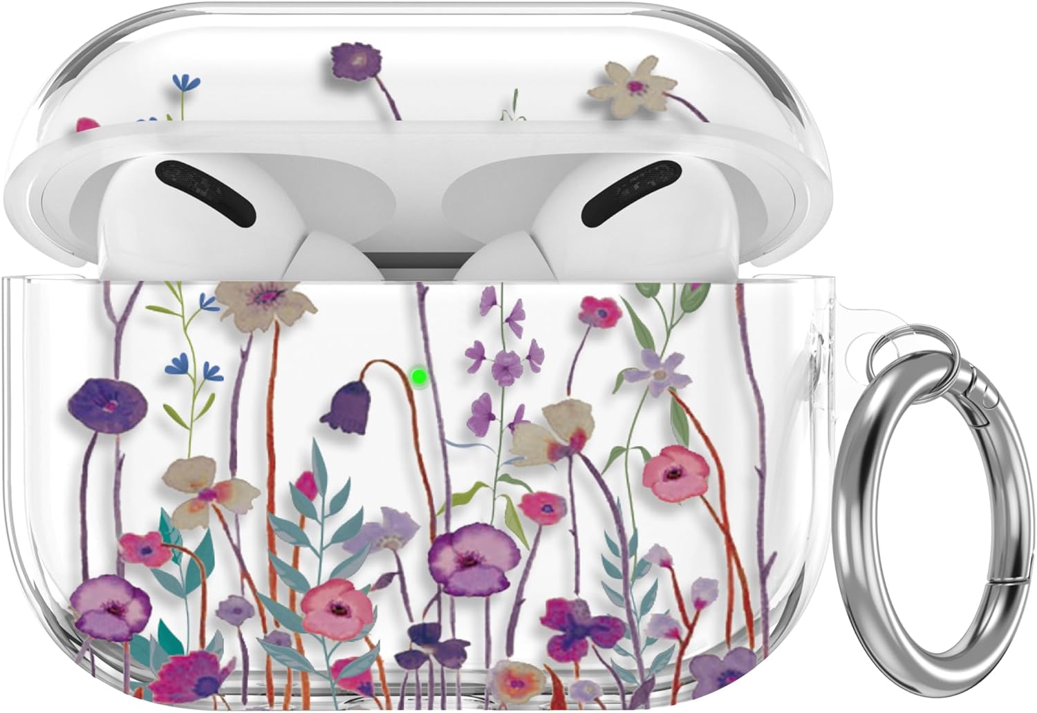 Cute Purple Floral AirPods Pro Case