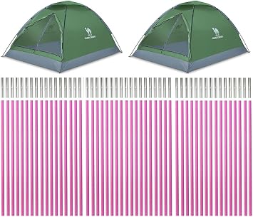 DIY Tent Pole, Replacement Tent Pole, Greenhouse Hoops,Telescopic Rod,Long Approximately 52ft, Diameter - 6.5mm,36 Pack, for Hiking Camping Backpacking Tent